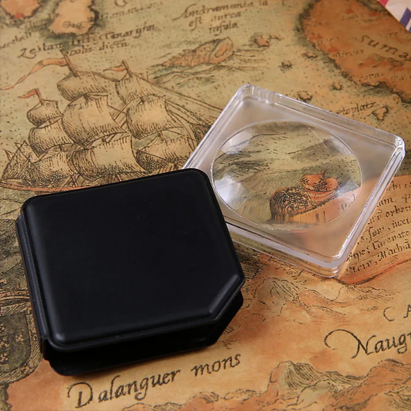 Ручное увеличительное стекло 10X портативное 50 мм карманное складная Ювелирная