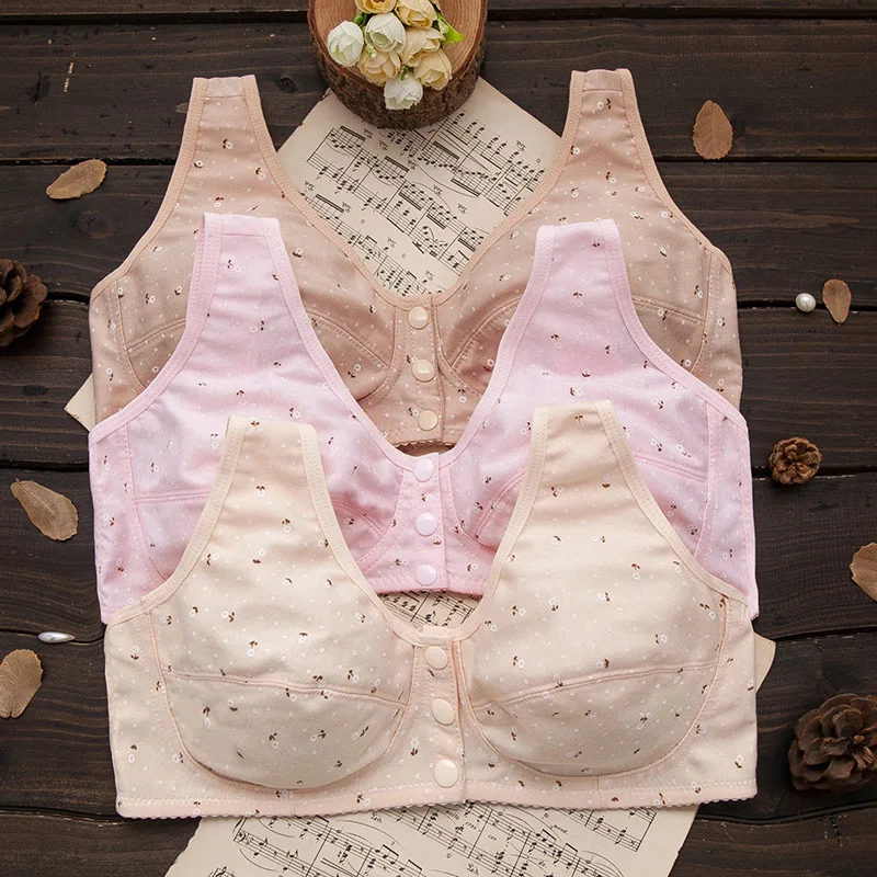 Нижнее белье для среднего и пожилого возраста бюстгальтер с пряжкой спереди