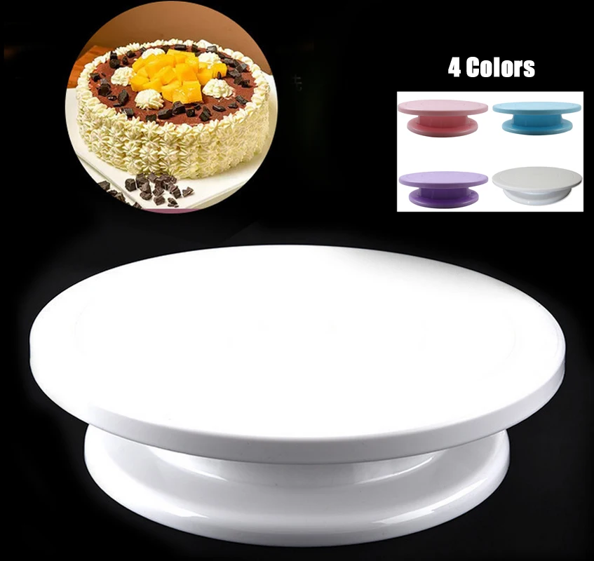 Вращающаяся вращающаяся пластина для украшения торта кухонная витрина 4 цвета 11