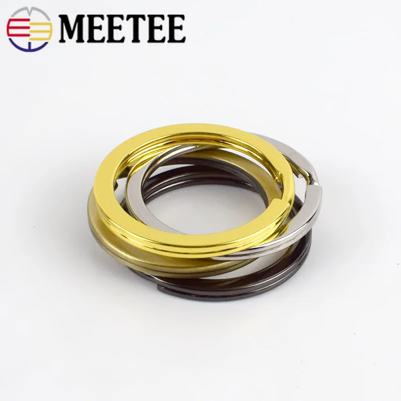 Meetee 10/20 штук 20 мм 25 кольцо для ключей металлический брелок с пряжкой хомут круглым