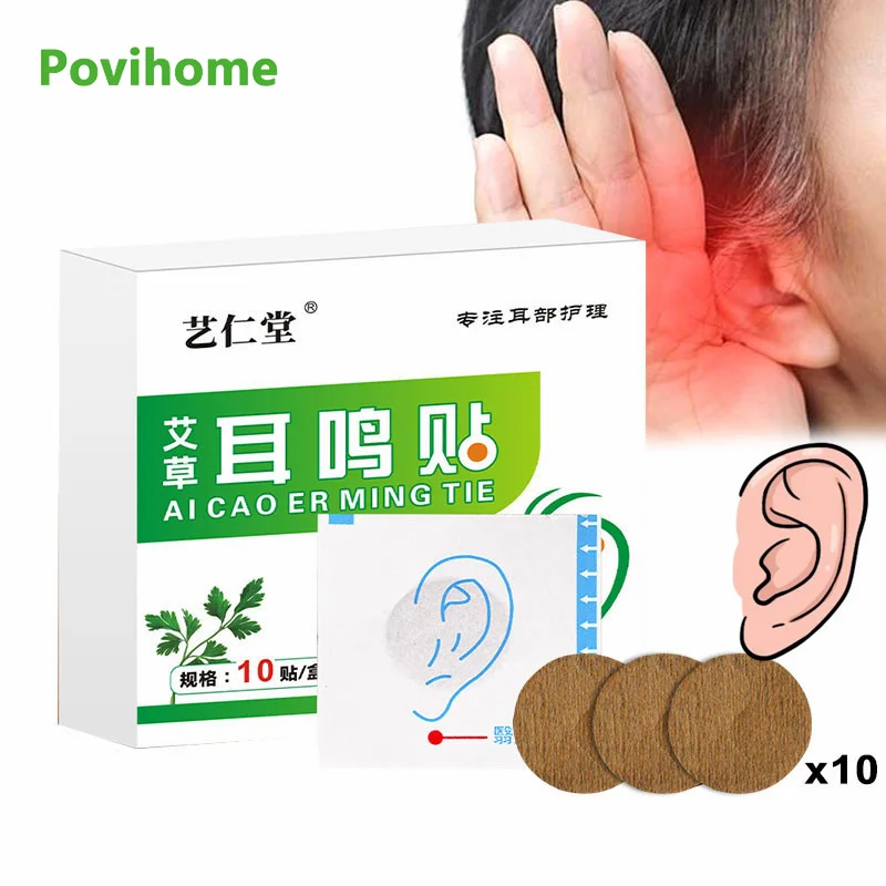 

10Pcs/1Box Tinnitus Treatment Patch Effectively Relieve Otitis Media Ear Pain Hearing Loss Natural Herbal Medical Patch Ear Care