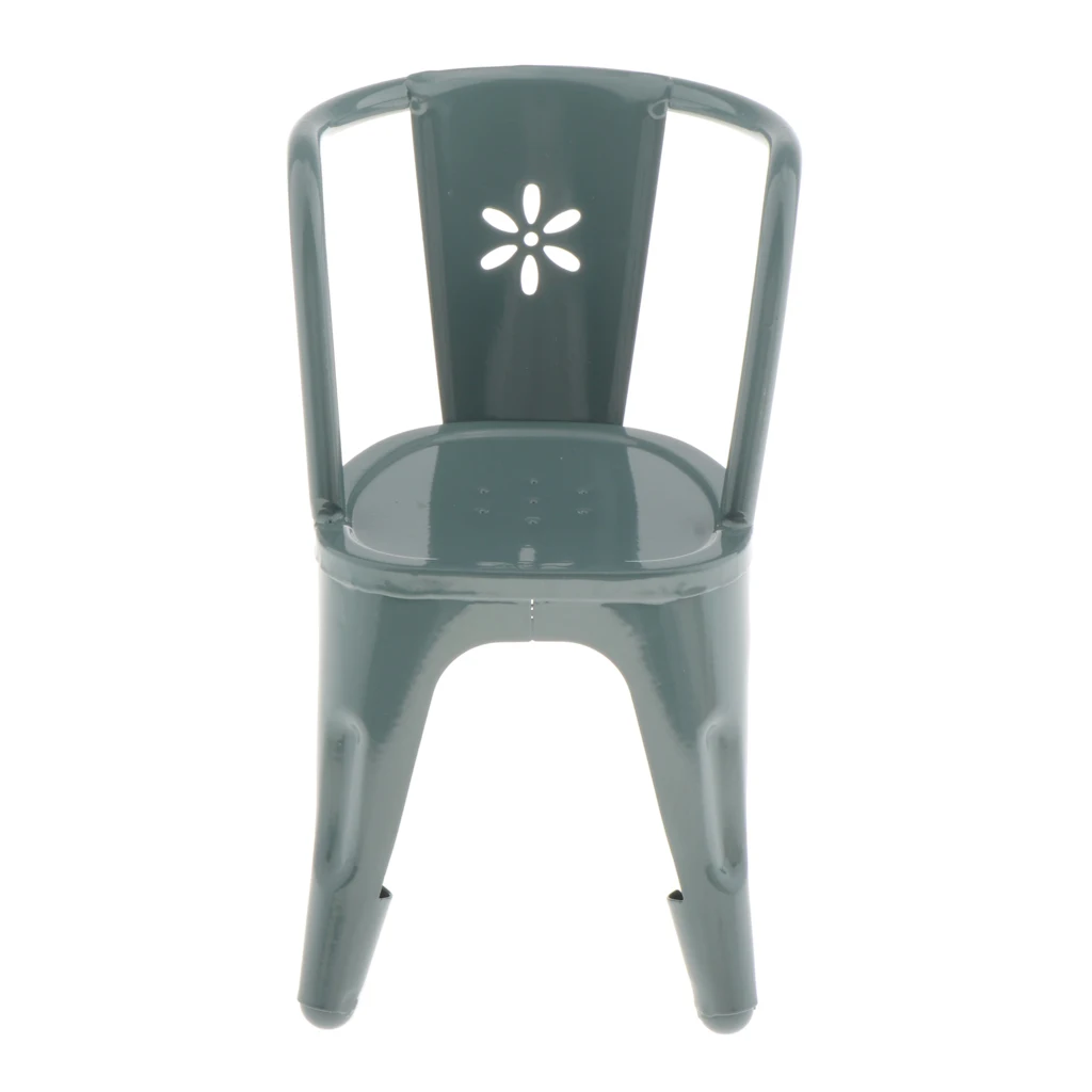 

1/6 Scale Dollhouse Miniature Metal Single Chair Coffee Bar Furniture for Ball