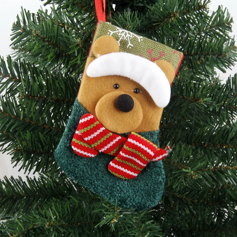 

Рождественский Декор pudcoco, носки с Санта-Клаусом, оленем, носками, креативные детские подарочные пакеты для конфет, украшение для рождествен...