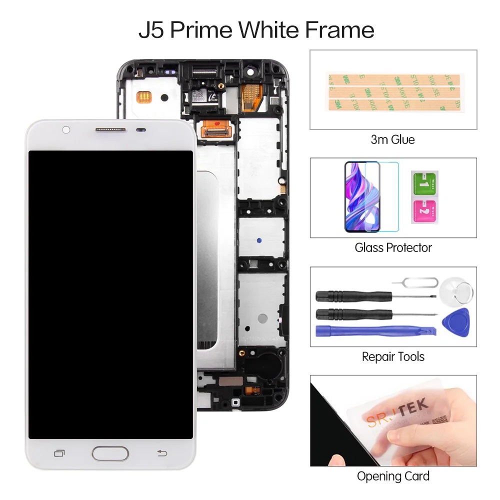 5,0 ''G570 ЖК-дисплей для SAMSUNG Galaxy J5 Prime сенсорный экран для SAMSUNG Galaxy On5 ЖК Galaxy J5 Prime - Цвет: J5 Prime White Frame