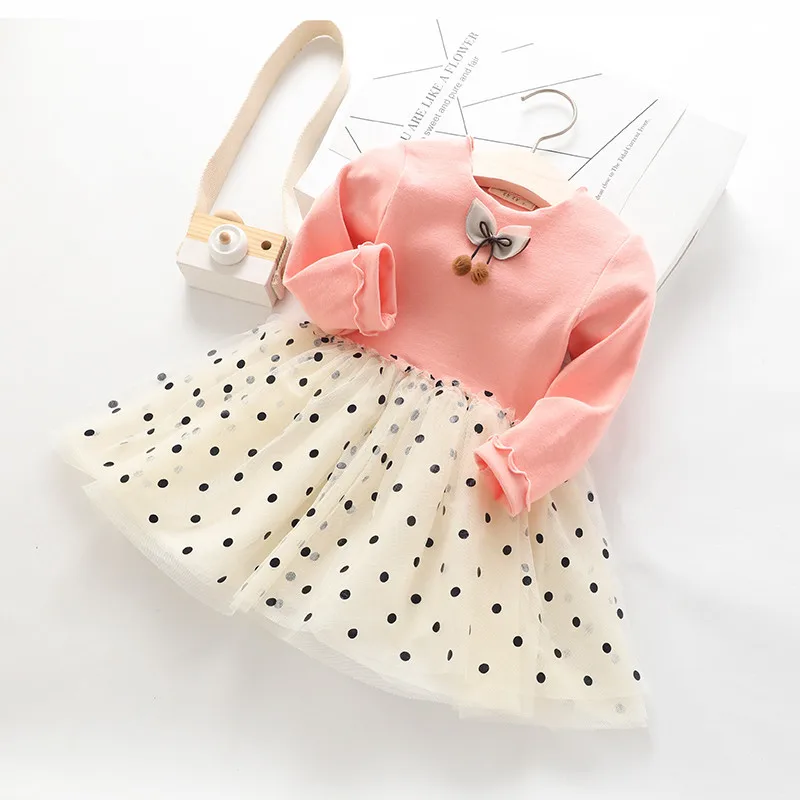 

Girls Dress Autumn Cotton Children Clothes Long Sleeve Mesh Dresses For Girls Birthday Party Princess Dress Kids Clothes vestido