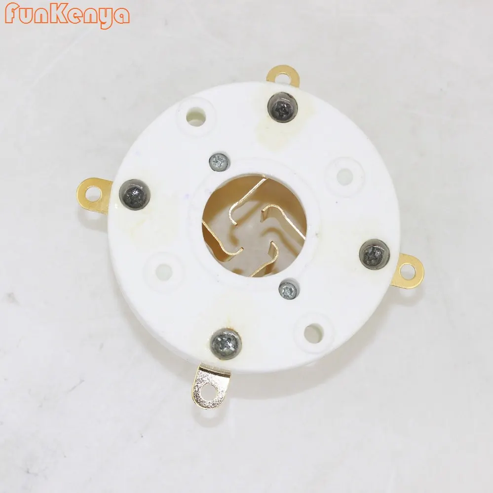 

2 PCS New GZC4-3B-G 4pin Gold-plated Tube Sockets Ceramic 805 845 211 FU-5
