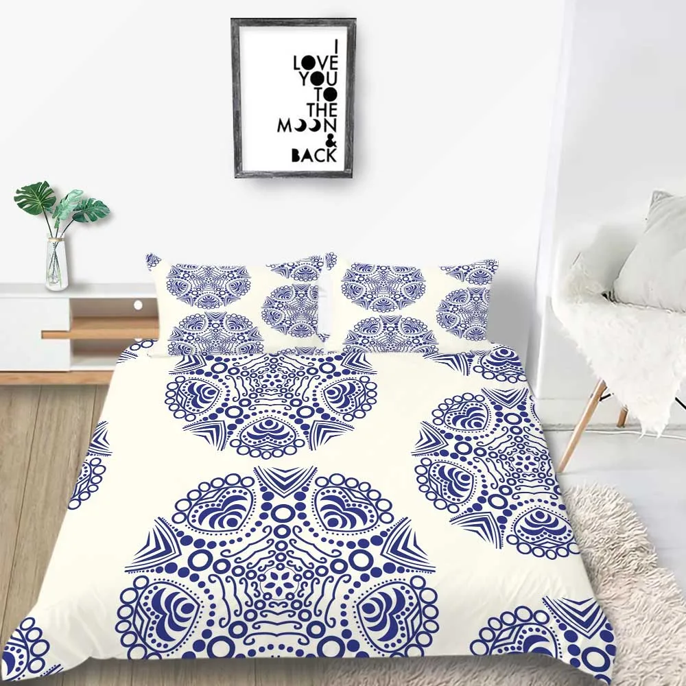 

Fashion Soft Mandala Series Bedding Sets Soft Duvet Cover Set Single Double King Size Charming View Home Textile For Home