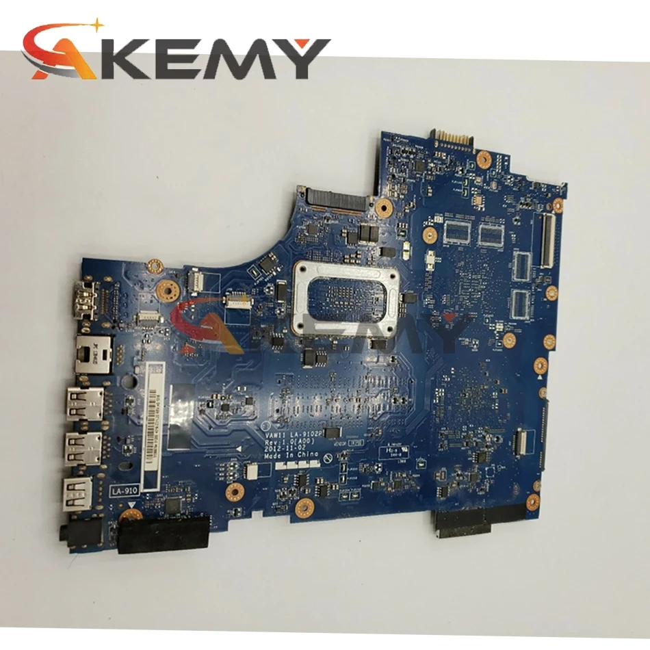 Akemy для Dell inspiron 17R-3721 5721 Материнская плата ноутбука CN-04J1FF 04J1FF VAW11 LA-9102P основная SR0N8