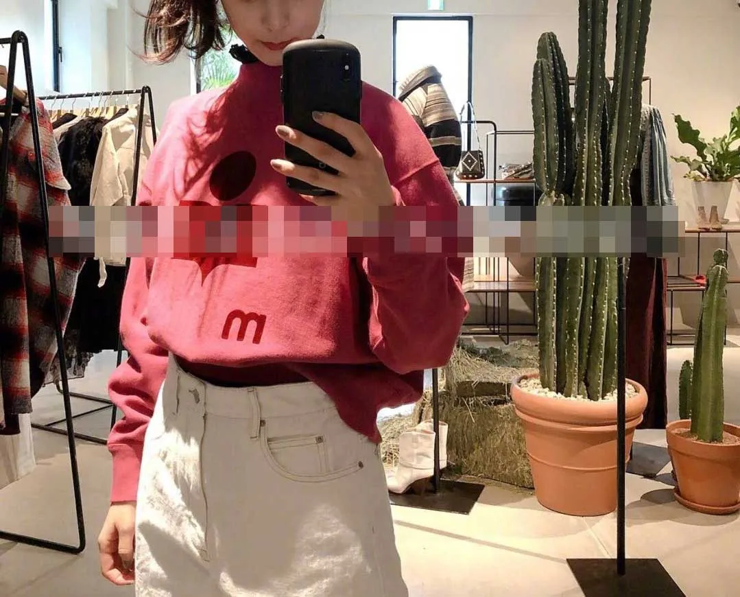 Rose red purple Одноцветная осенне-зимняя свободная Толстая трикотажная толстовка, Женский пуловер с капюшоном, топы, женские толстовки, повседневная женская одежда - Цвет: Rose red purple
