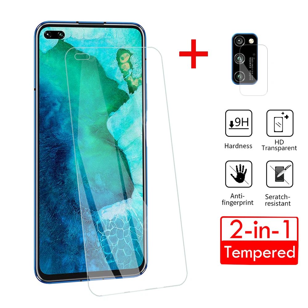 

Закаленное стекло 2 в 1 для объектива камеры Huawei Honor V30 Pro, Защитное стекло для экрана Honor V 30, стекло для экрана и пленка для объектива
