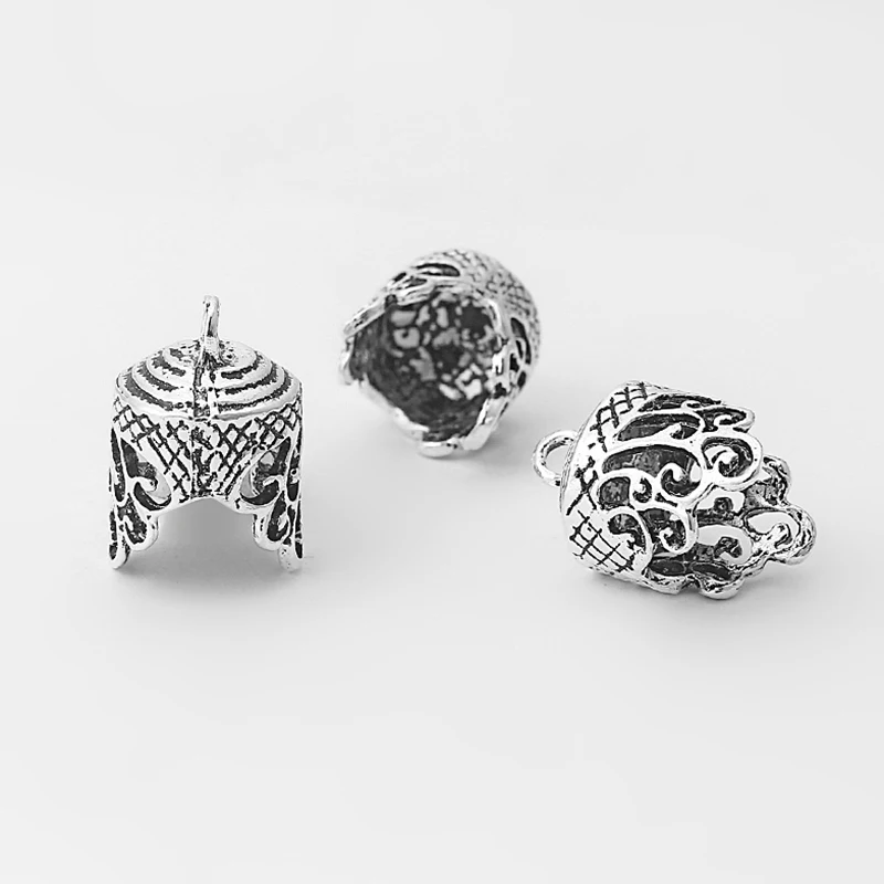 10 шт. бусины под античное серебро с кружевом|caps beads|end capsend beads |