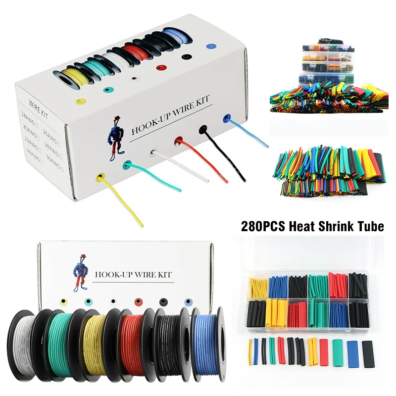 

48/90 м/коробка электронный многожильный провод 24 AWG UL3132 гибкий электрический провод с силиконовой оплеткой с резиновом изоляцией из луженой ...