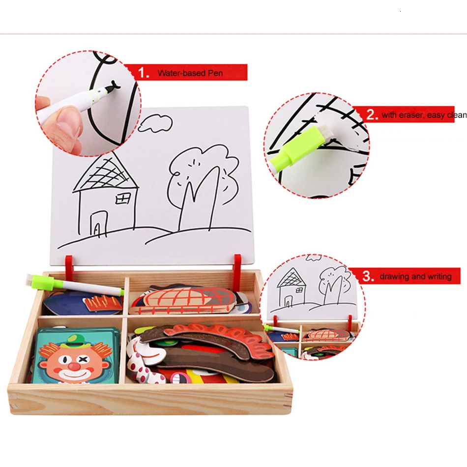 Деревянная магнитная головоломка Когнитивное сопряжение полезная