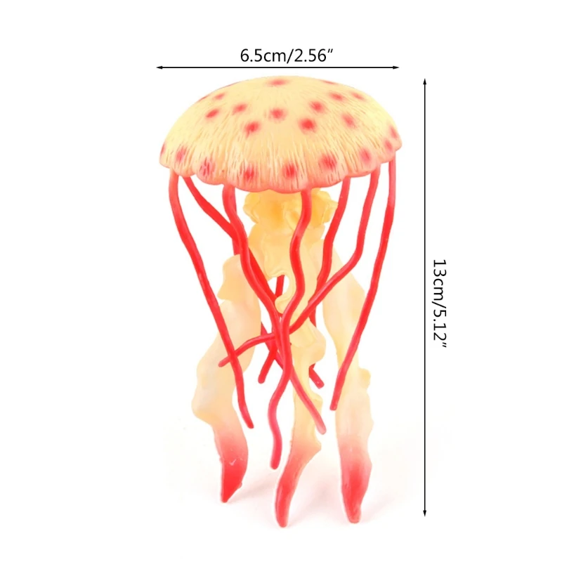 

5inch Realistic Jellyfish Sea Animal Model Soft Plastic Children Toys For Birthday Party Decoration Ocean Animal Figure 3Pcs/Set