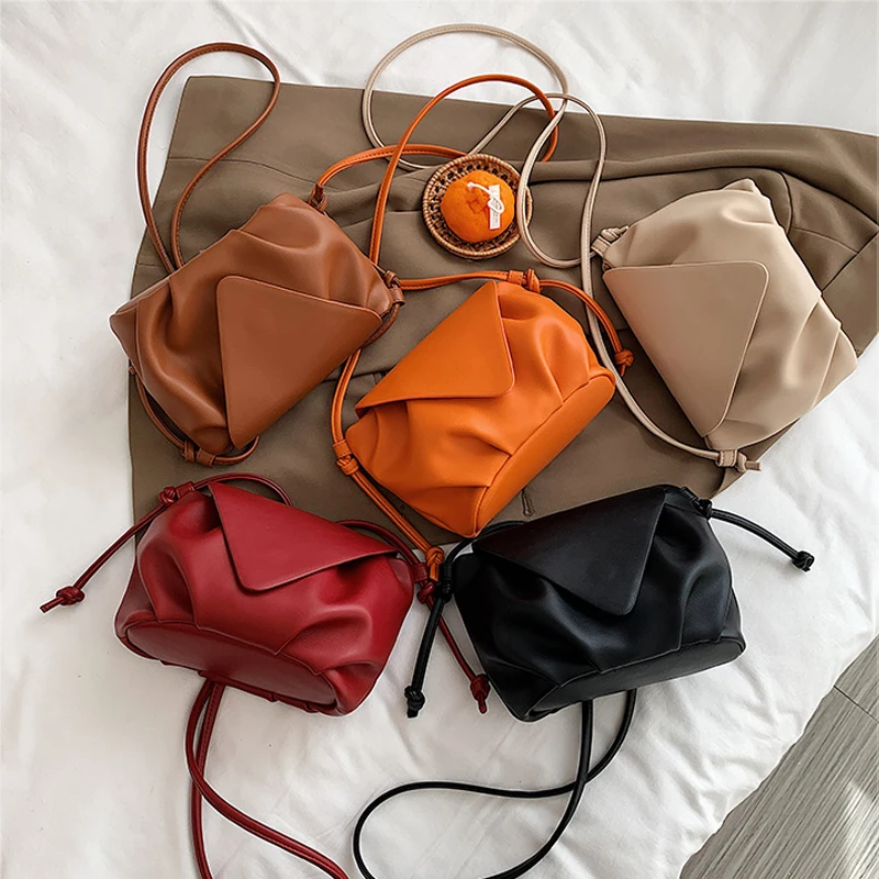 

2020 New Ladies Shoulder Bag PU Leather Dumpling Bag Luxury Design Messenger Bag Fashion Travel Organizer