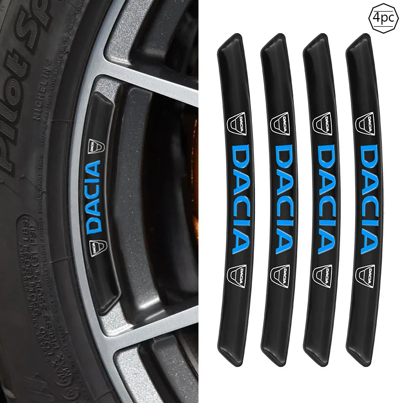 

4pcs Car Logo Carbon Fiber Wheel Hub Sticker Automotive Emblem Goods Stickers for Dacia Duster Logan Sandero Lodgy Stepwa MCV 2