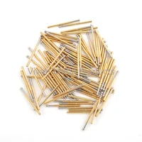 100 pcspackage copper nickel plated electronic probe pin p156 d pin total length 34mm spring test probe test accessories