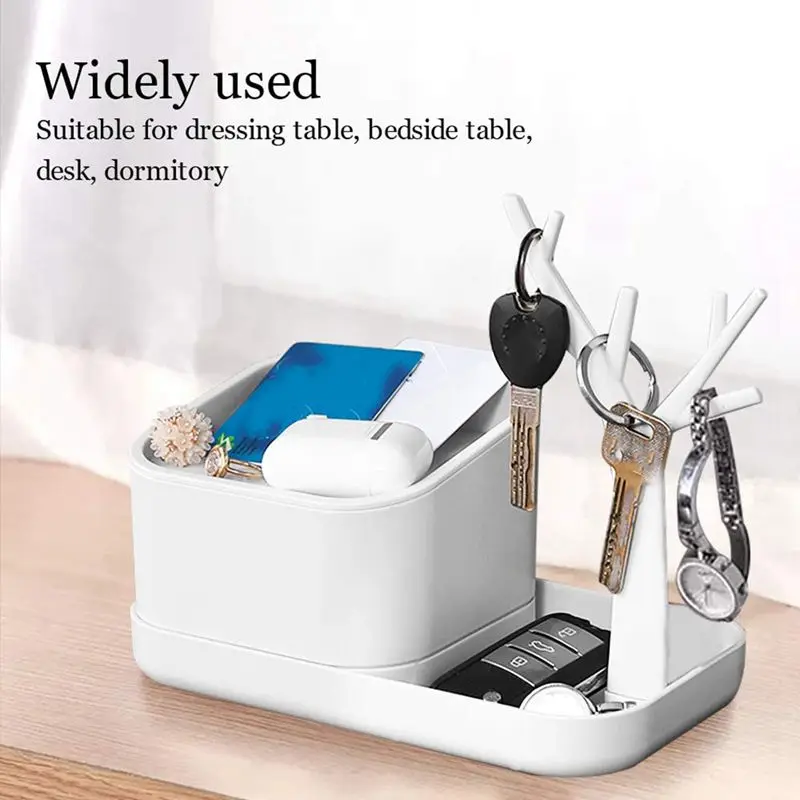 

Jewelry Storage Box Tree with Jewelry Storage Box and Necklace Display Rack, Countertop Jewelry and Cosmetic Storage Box