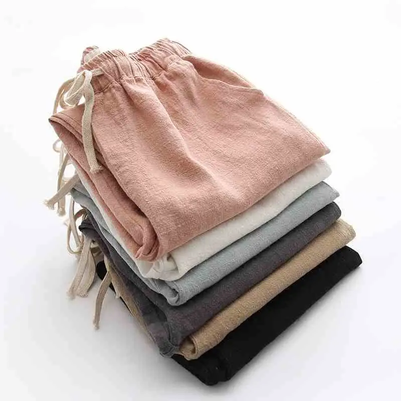 

Spring Summer Linen Pants Women Casual Drawstring Waist Harem Pants Trousers Women Pentalon Femme Sweatpants Womens Pants C5265
