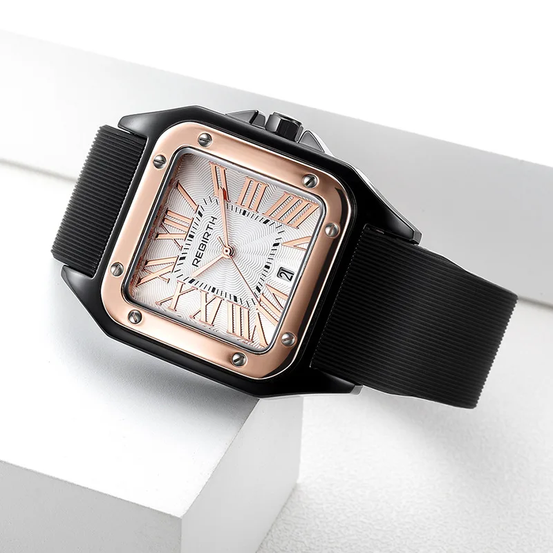 Top Brand Square Roman Men Watches Classic Retro Simple Waterproof Quartz Sports Silicone Lover Wristwatch Relogio Masculino | Наручные