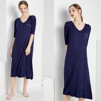 summer sexy modal short sleeve womens nightdress add fat mm nightwear leisure home dress long skirt sleepwear women nightgown