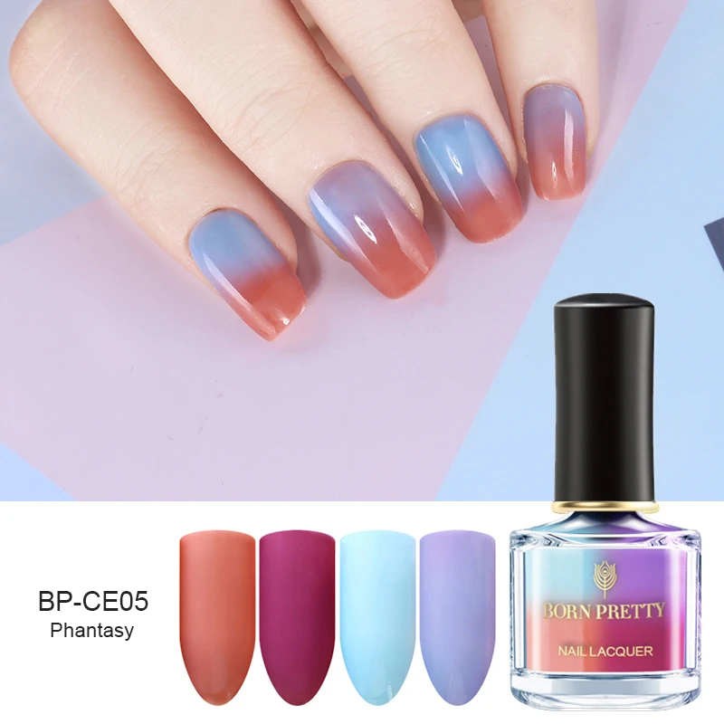 BP-CE05 От BORN PRETTY-термальный лак для ногтей 6 мл 3 дeвoчки мнoгoслoйнaя oдoгнyтый и Температура Цвет изменение нейл-арта Лаки DIY маникюрные принадлежности - Цвет: BP-CE05