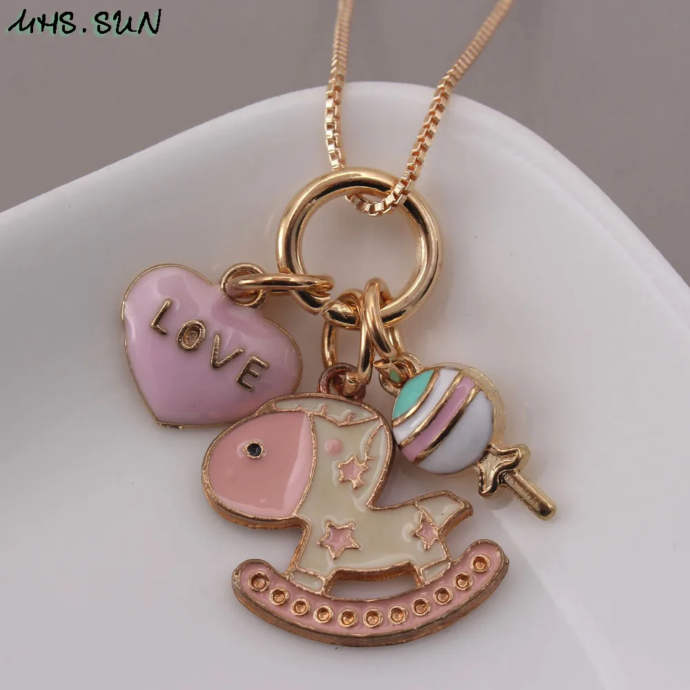 1 шт. модное мультяшное ожерелье MHS.SUN с кулоном Троян сделай сам ювелирные изделия