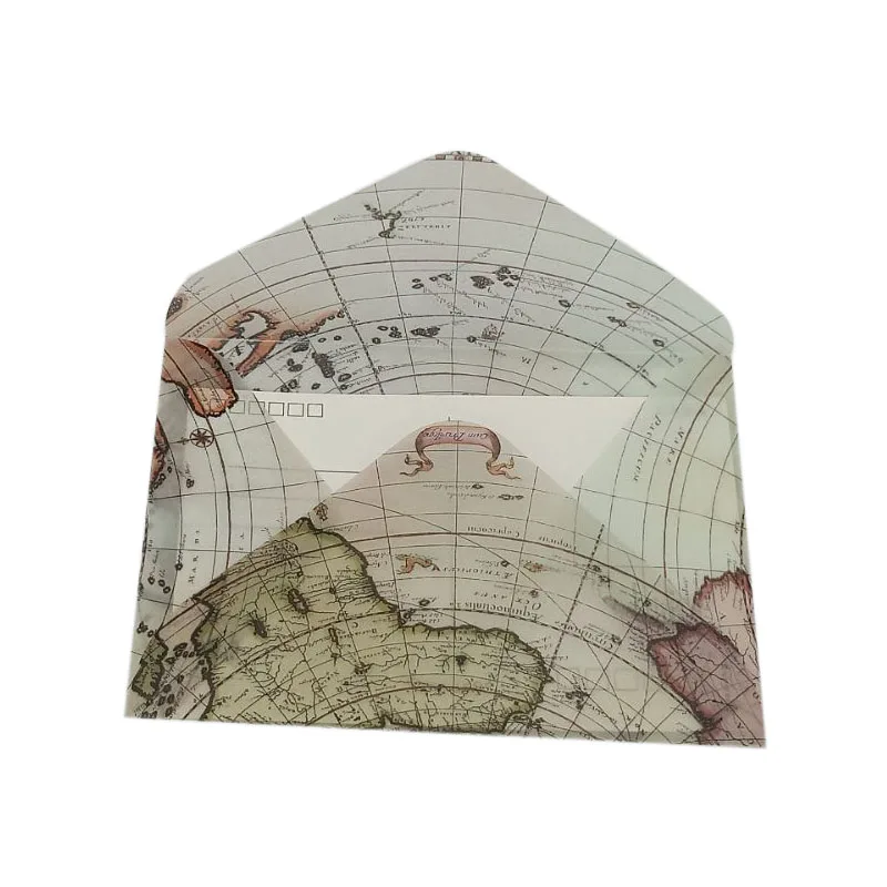10 Pcs/lot Vintage Sulfuric Acid Paper Envelopes Globe Map Postcard Invitation Letter Card Bag Greeting Cards | Дом и сад