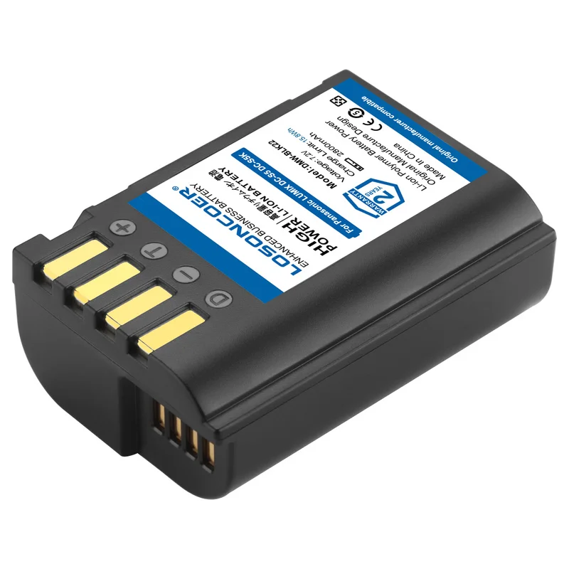 Аккумулятор LOSONCOER DMW-BLK22 DMWBLK22 BLK22 аккумулятор 2800 мАч для Panasonic LUMIX DC-S5 DC-S5K GH5 DC-S5KGK |