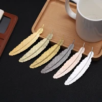 metal feather design bookmark simple ultra thin cute for jewelry making diy decoration suitable for students writers and readers