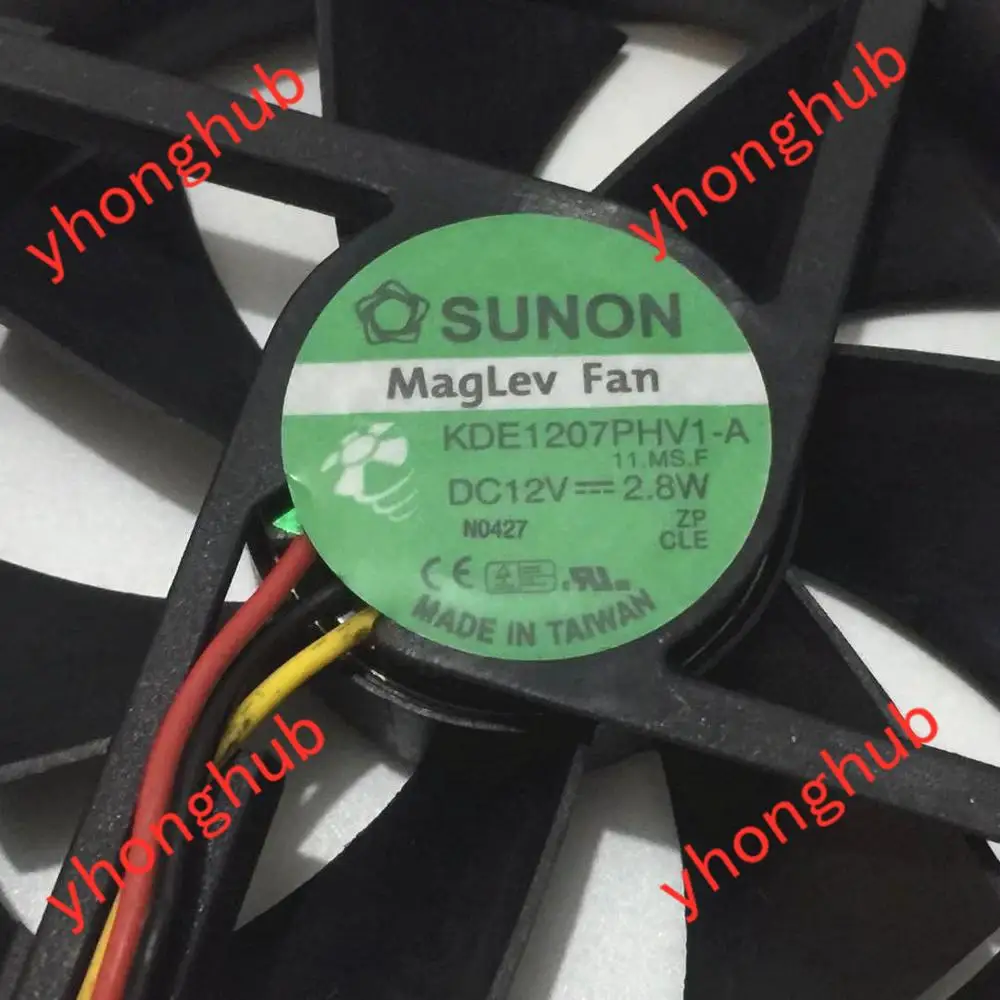 SUNON KDE1207PHV1-A 11.MS. F ac/DC 12V 2 8 W 3-провод 70x70x15 мм Сервер вентилятор охлаждения |