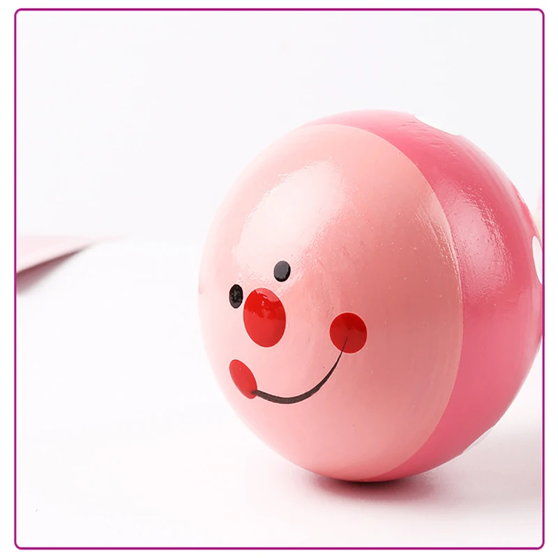 

1pc Children's Wooden Colorful Ball Toys Double Head Sand Hammer Rattle Musical Instrument Percussion Infant Toys For Baby Kids