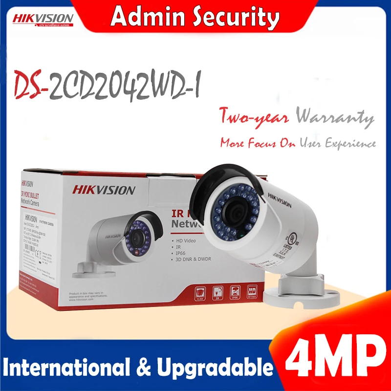 Hikvision DS-2CD2042WD-I 4MP H.264 CCTV камера Мини Пуля IPC английская версия наблюдения IP WDR камера Замена DS-2CD2035-I