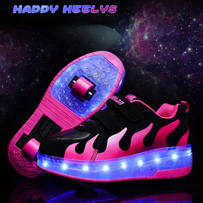 

Кроссовки Детские Heelys, со светодиодной подсветкой, для мальчиков и девочек