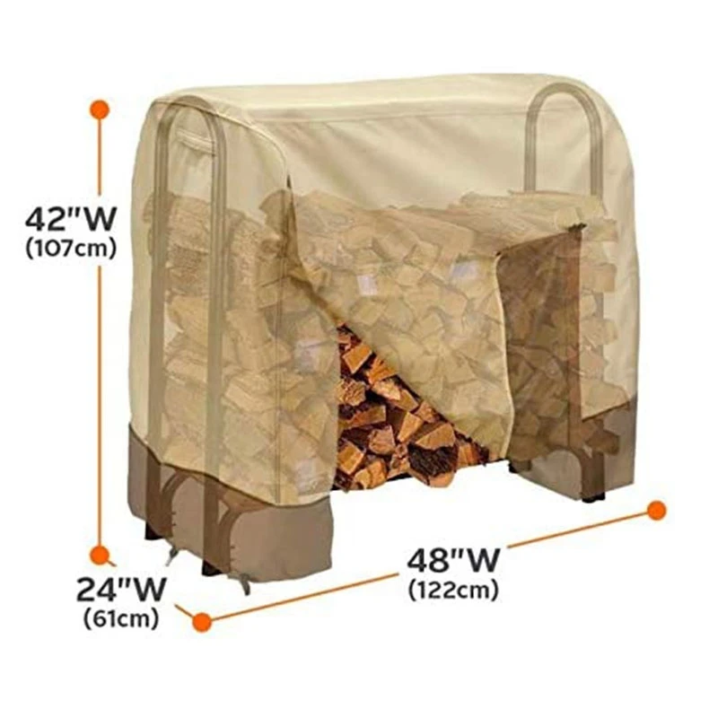 

Wooden Frame Cover Waterproof, Firewood Frame Snow Protection Cover, Durable Fabric Suitable for All Seasons