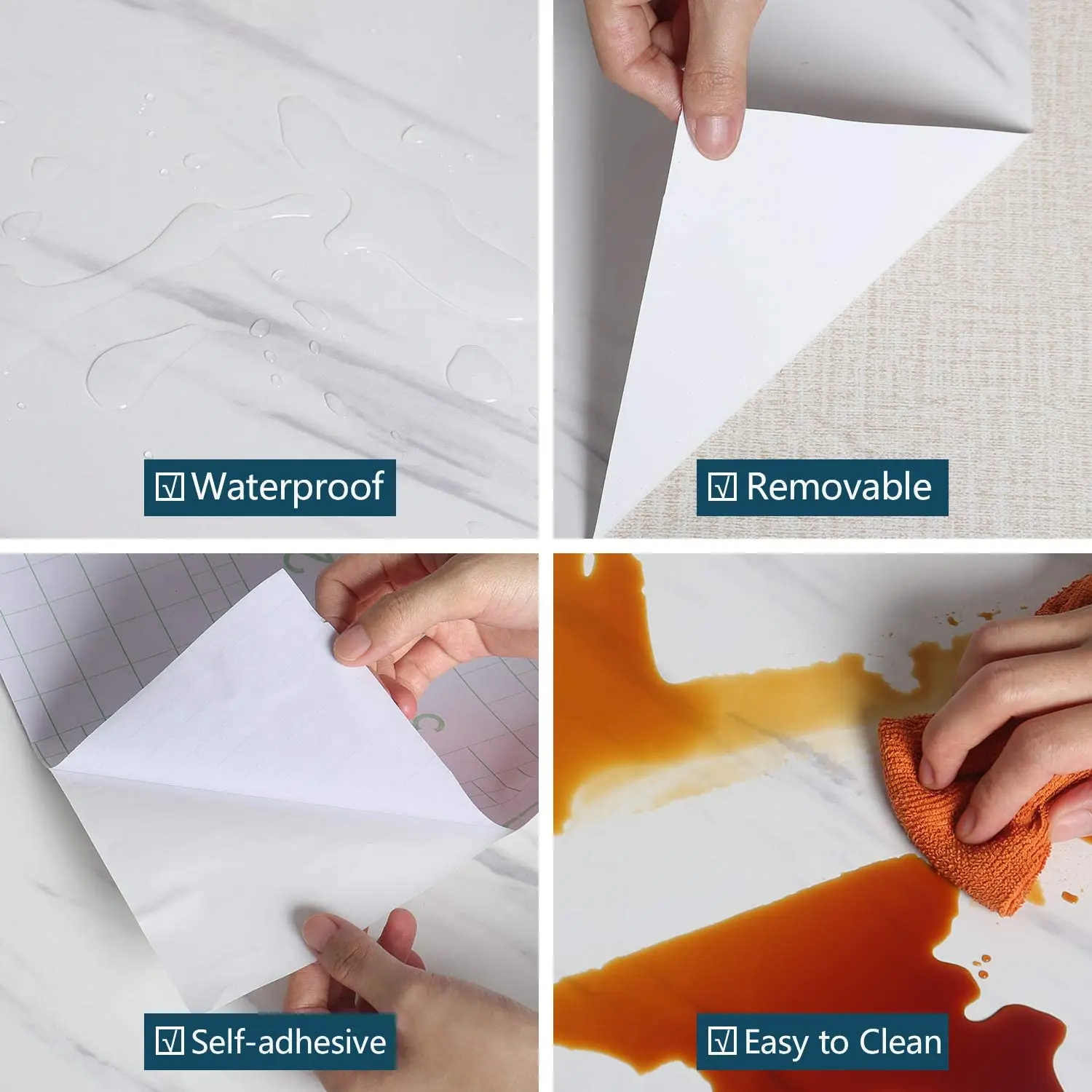 

80cm Width Marble For Walls In Rolls Vinyl Self Adhesive Waterproof Wallpaper Contact Paper Wall Stickers Film Kitchen Home Deco