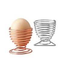 1pc spring holder egg cup kitchen egg cup boiled eggs holder spiral kitchen breakfast egg holder cooking tool cooking tool