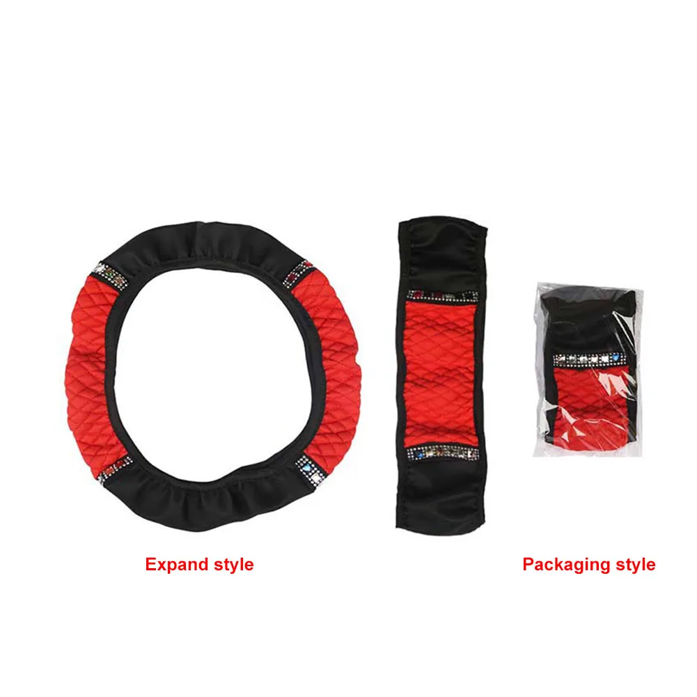 

PU Leather Car Steering-wheel Cover 38CM Car-styling Sport Auto Steering Wheel Covers Anti-Slip Auto Accessories For golf/bmw
