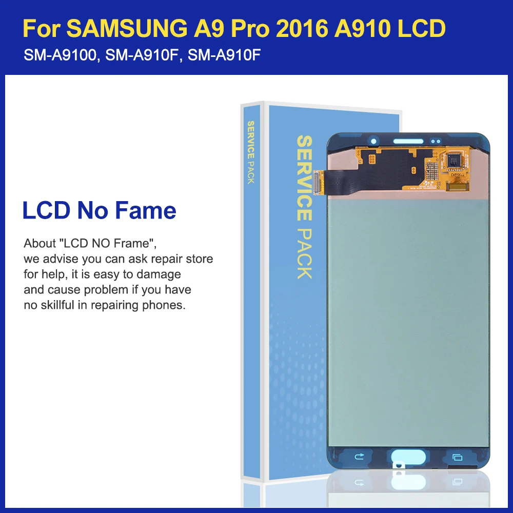 6 0-дюймовый дисплей Super Amoled для Samsung Galaxy A9 Pro 2016 A910 A910F A9100 ЖК-дисплей сменный