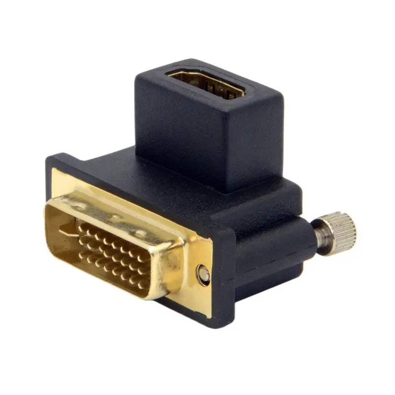 

90 Degree Down Angled & Up Angle DVI 24+1 Male To HD-Female Swivel Adapter For Computer & HDTV & Graphics Card HDTV-compatible