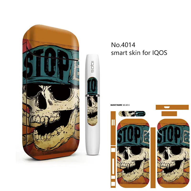  Skull 3M Printing Sticker For IQOS 2.4 Plus E Cigarette Accessories Protective Skin Case Cover 4006-4015 | Мобильные телефоны и
