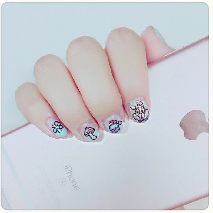 5 sheet 3D Nail Sticker Mixed Colorful Designs Stickers Decals Makeup Water Tattoos Cartoon Manicure Tool DLS163-174 | Красота и