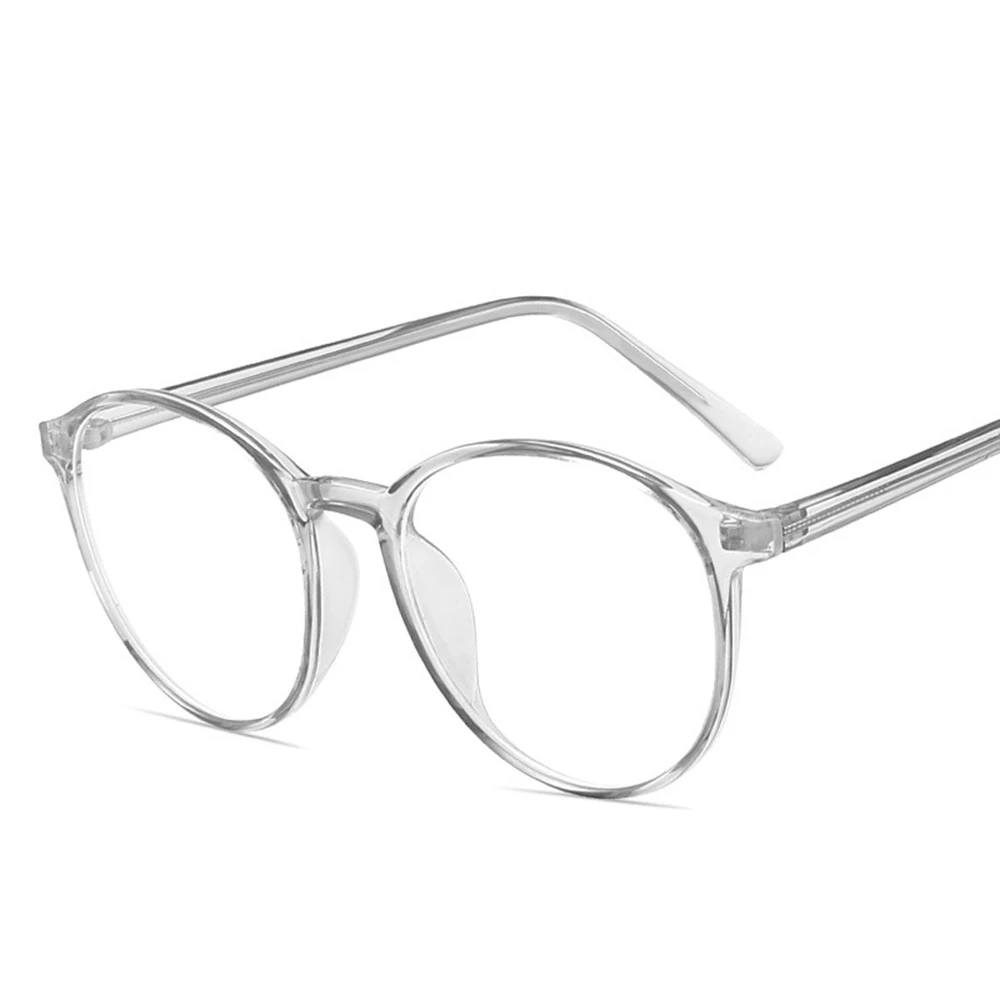

Vintage Anti Blue Light Eyeglasses Women Transparent Round Glasses Frame Men Computer Eyewear Flat Mirror Spectacles