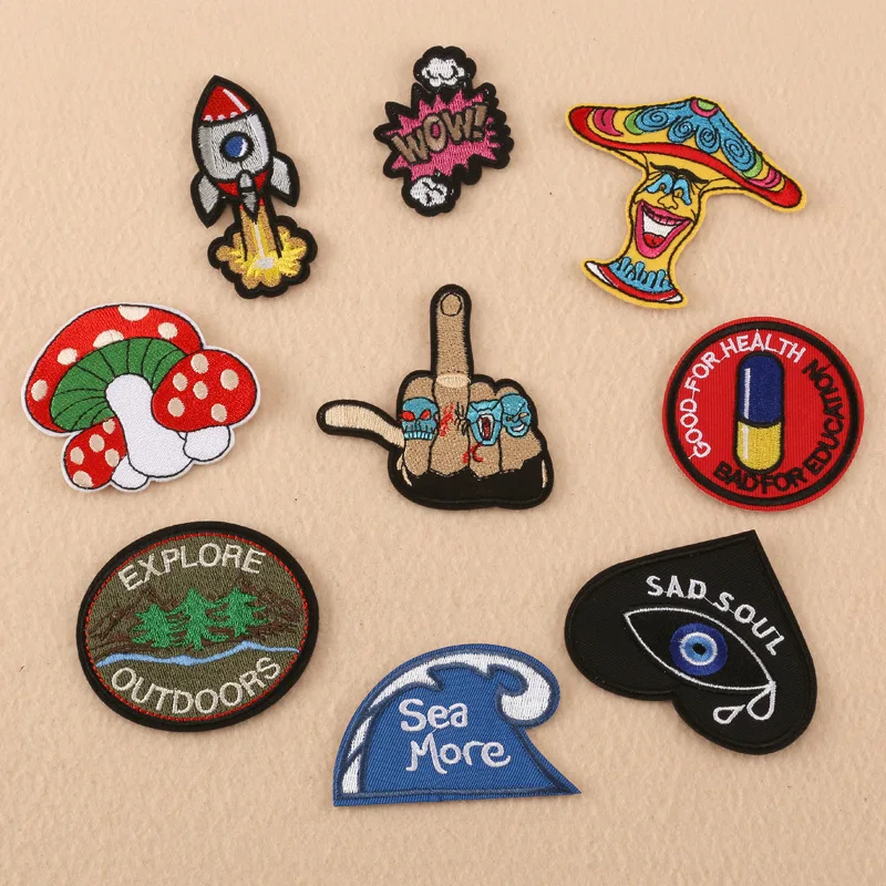 

Embroidery Badge Custom Patch Computer Embroidery Badge Clothing Shoes and Hats Accessories Cloth Stickers