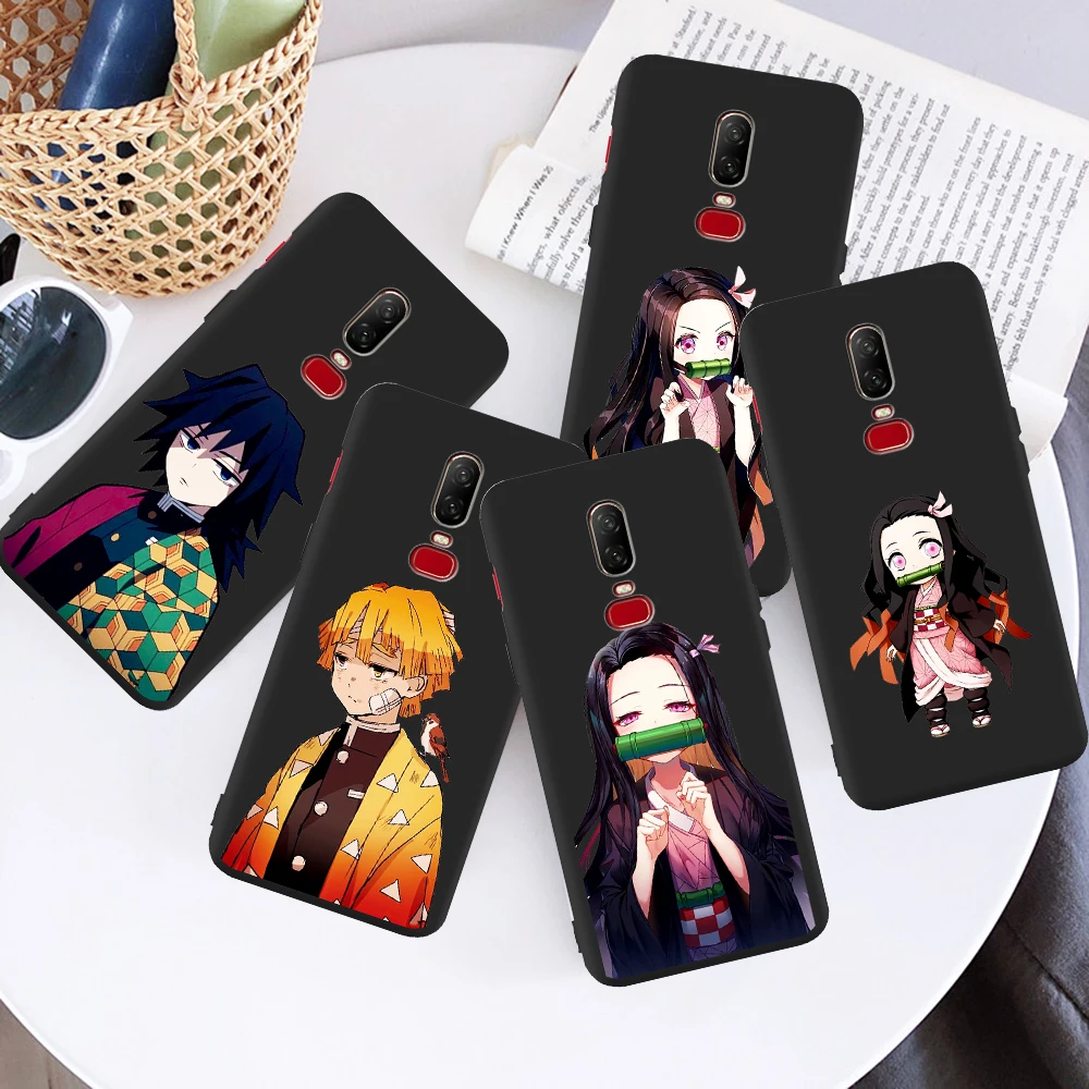 

2021 Demon Slayer Anime Kimetsu No Yaiba Cute Japan for Oneplus 8 5 6 7 One Plus 5T 6T 7T 8 Pro Phone Case Coque Funda Cover