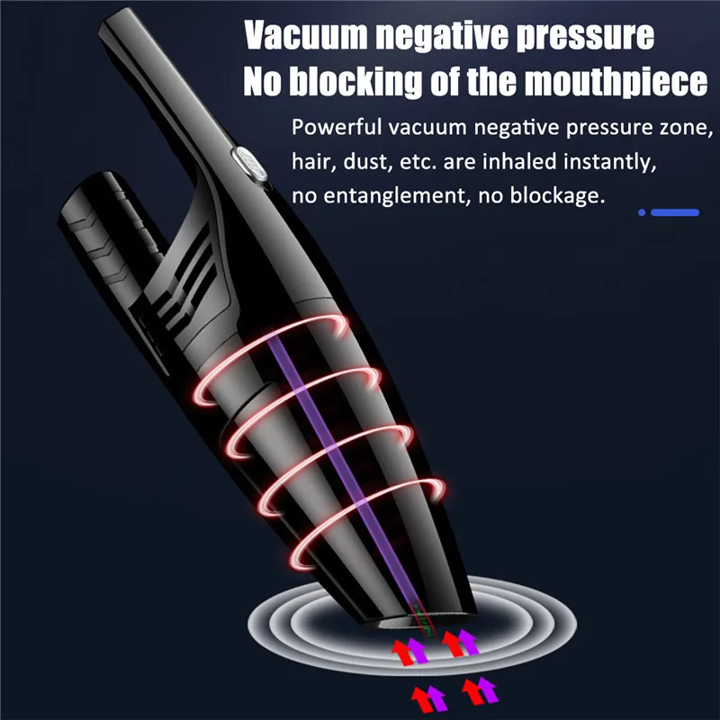 

150W Car Vacuum Cleaner 12V 20000rpm Handheld Cordless/Car Plug 8500PA Super Suction Wet/Dry Vaccum Cleaner for Car Home