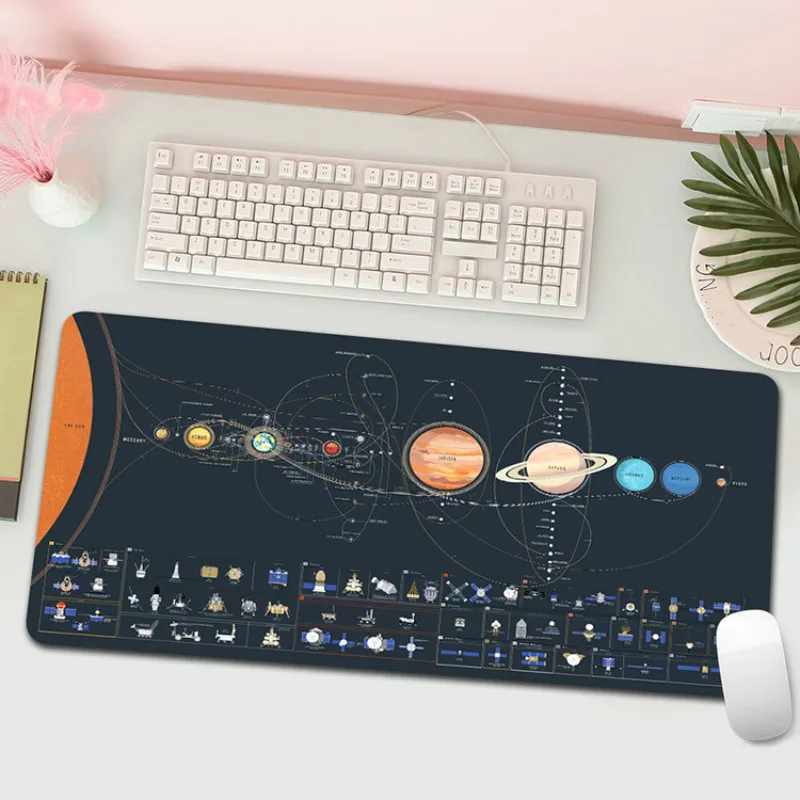 

33*80cm Large Mouse Pad Universe Starry Sky Family Laptop Gamer Rubber Mouse Mat MousePad Desk Gaming Mousepad Cup Mat