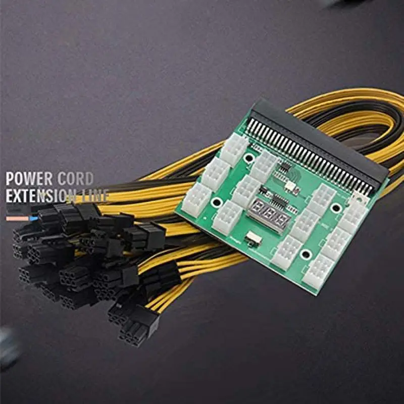 

Power Module Breakout Board Kits With 12Pcs 6Pin To 6Pin Power Cable For 1200W 750W PSU GPU Mining Ethereum
