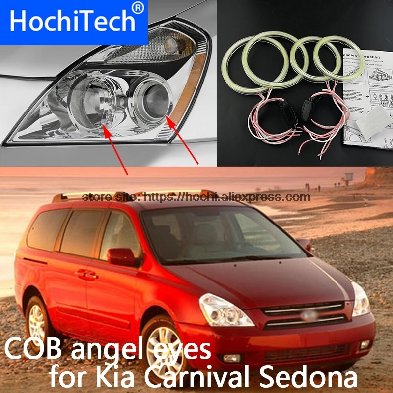 Высокое качество COB светодиодный светильник Белый Halo Cob Led Angel Eyes Ring Error Free для Kia