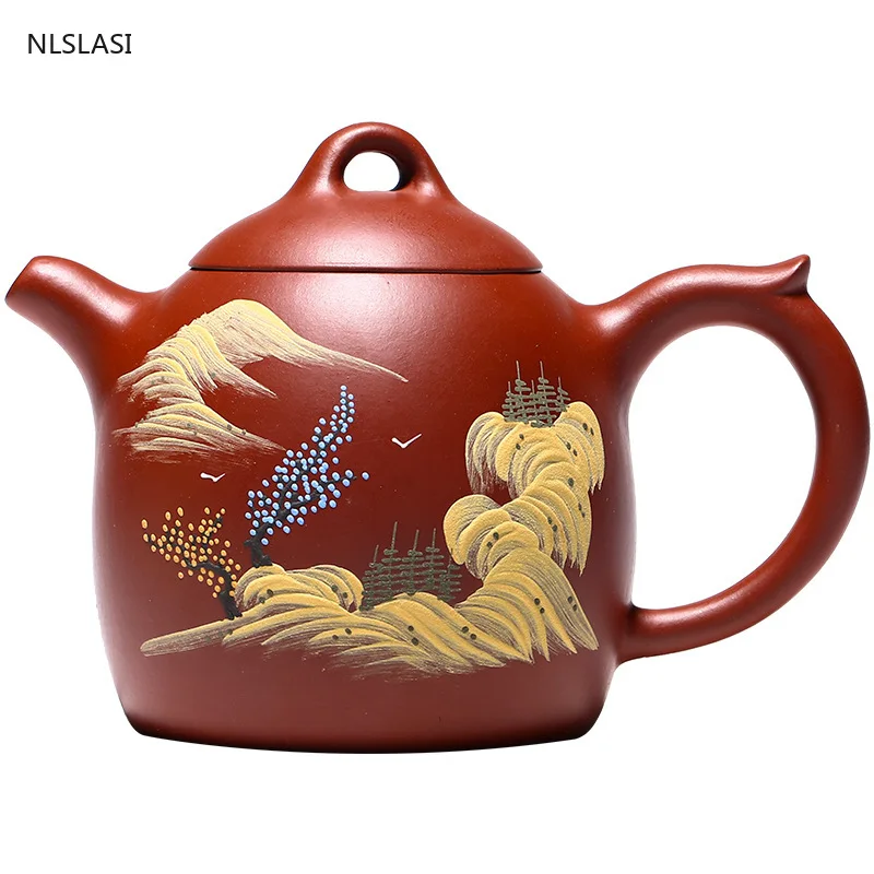 

Yixing Classic tea pot purple clay Qin Quan teapot beauty filter kettle Raw ore Handmade Teaware Customized Authentic 280ml